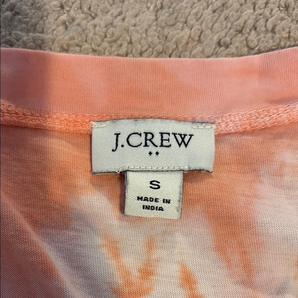 J.Crew Peach and White Tie-Dye Dress - Picture 3 of 4